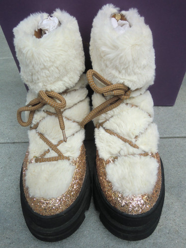 Winterstiefel glitzer bronze - winterstiefel,