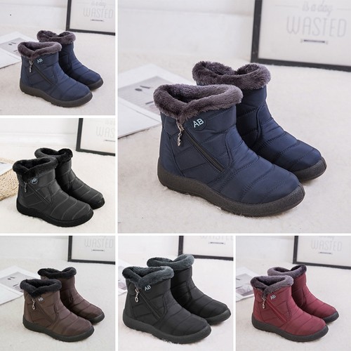 Damen flache winterstiefel - flache,