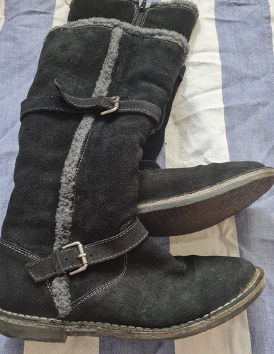 Leder stiefel gefüttert - stiefel,